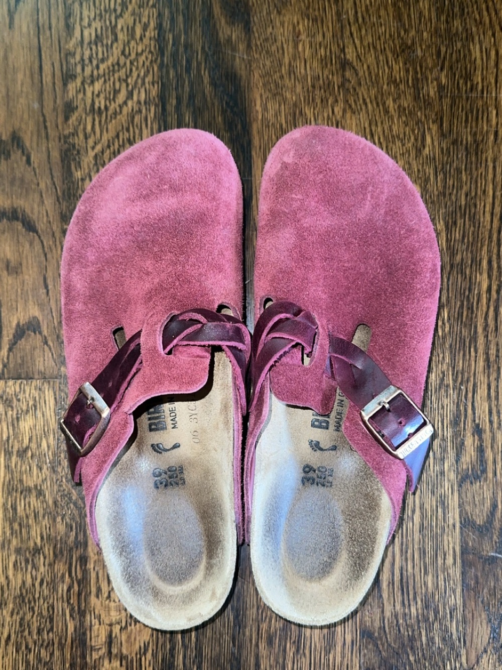 Birkenstock Boston Braided Maroon